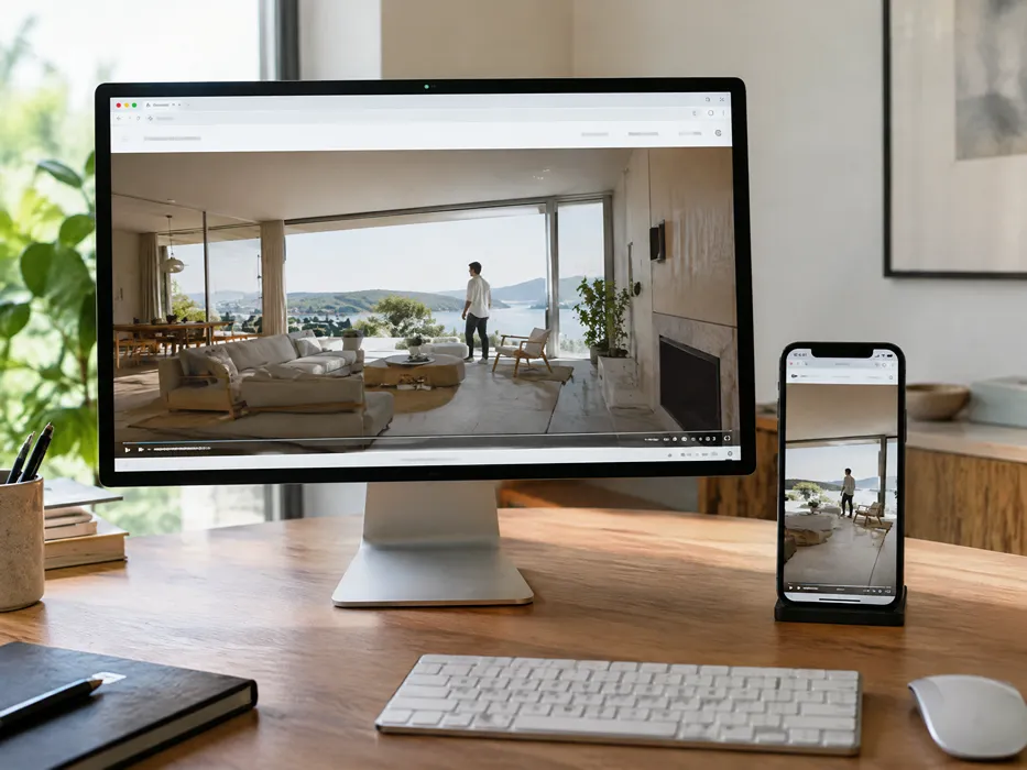 مقایسه قاب ویدئوی Hero در دسکتاپ و موبایل برای طراحی Responsive وبسایت InSiteTeam