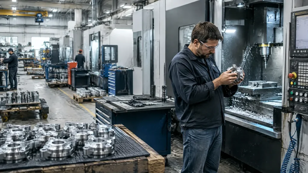 فیلمبرداری صنعتی از مهندس و دستگاه CNC برای نمایش دقت، فرایند و مقیاس واقعی برند توسط InSiteTeam
